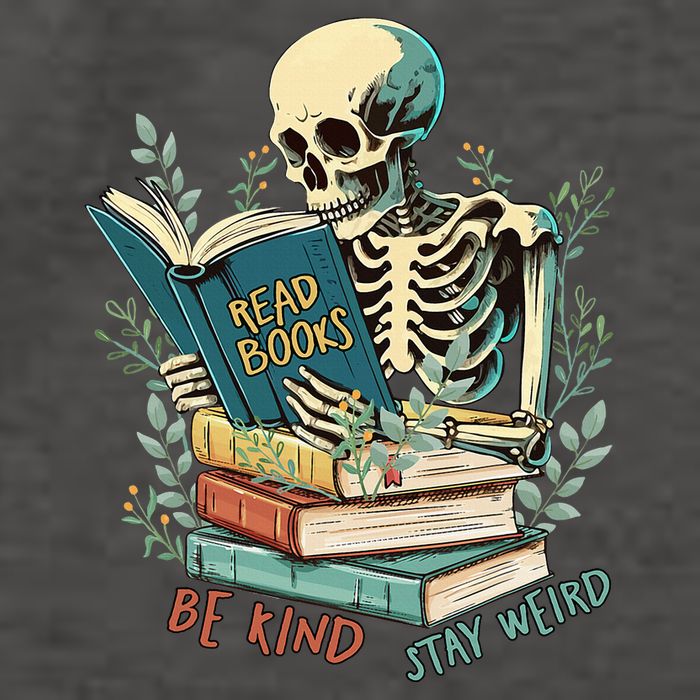 Read Books Be Kind Stay Weird Funny Skeleton Book Lover Vector Backpack