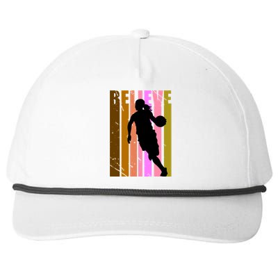 Retro Believe Basketball Player Team Coach Coaching Gift Snapback Five-Panel Rope Hat