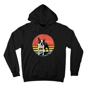 Retro Boston Bull Terrier Dog Puppy Boston Terrier Dad Mom Tall Hoodie