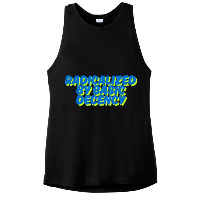 Radicalized By Basic Decency Ladies PosiCharge Tri-Blend Wicking Tank