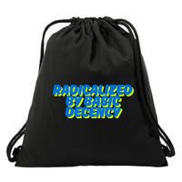 Radicalized By Basic Decency Drawstring Bag
