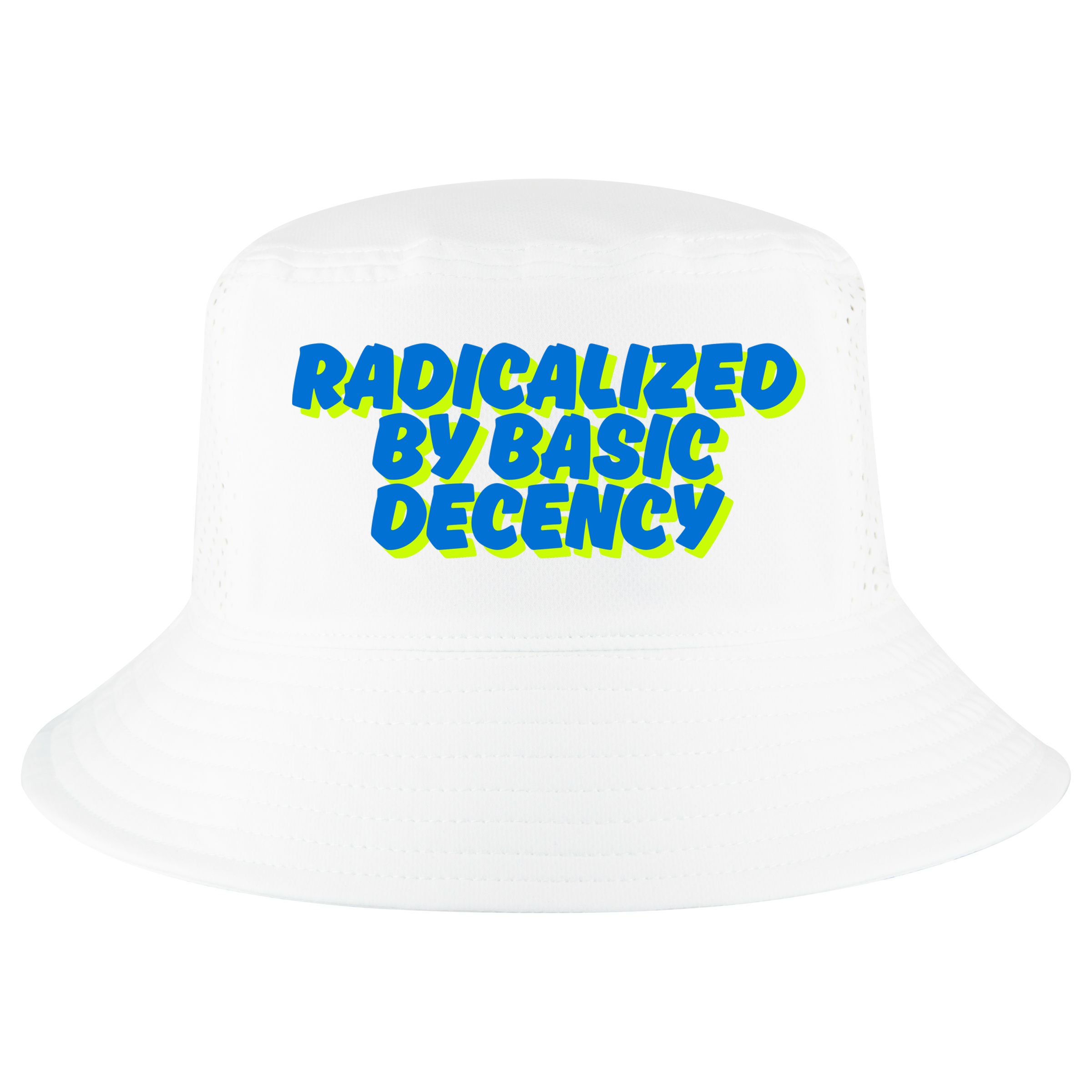 Radicalized By Basic Decency Cool Comfort Performance Bucket Hat