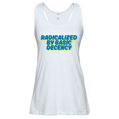 Radicalized By Basic Decency Ladies Essential Flowy Tank