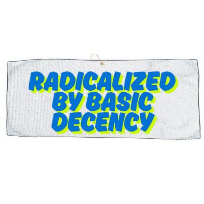 Radicalized By Basic Decency Large Microfiber Waffle Golf Towel