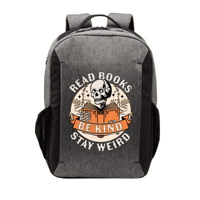 Read Books Be Kind Stay Weird Skeleton Reading Book Bookish Vector Backpack