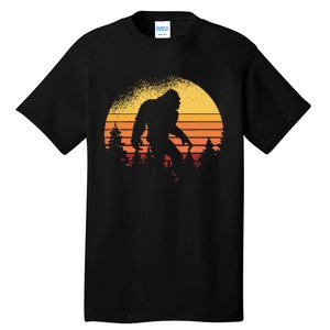 Retro Bigfoot Believer Silhouette Sasquatch Hide And Seek Tall T-Shirt