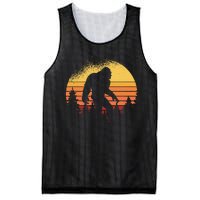 Retro Bigfoot Believer Silhouette Sasquatch Hide And Seek Mesh Reversible Basketball Jersey Tank