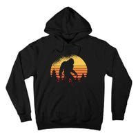 Retro Bigfoot Believer Silhouette Sasquatch Hide And Seek Tall Hoodie