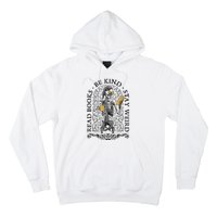 Read Books Be Kind Stay Weird Gothic Book Lover Skeleton Hoodie