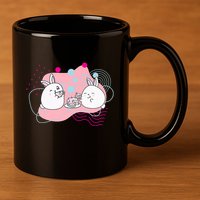 Rainbow Bunny Bop Tea Party 11oz C Handle Ceramic Mug