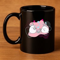 Rainbow Bunny Bop Tea Party 11oz C Handle Ceramic Mug