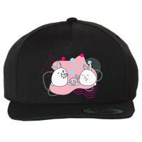 Rainbow Bunny Bop Tea Party Wool Snapback Cap