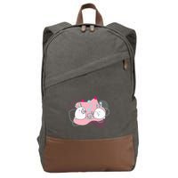 Rainbow Bunny Bop Tea Party Cotton Canvas Backpack
