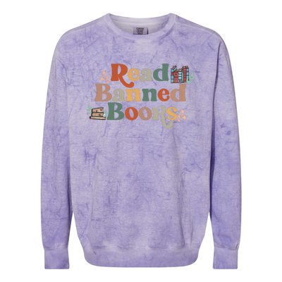 Read Banned Books Book Lover Colorblast Crewneck Sweatshirt