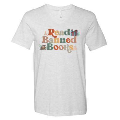 Read Banned Books Book Lover V-Neck T-Shirt