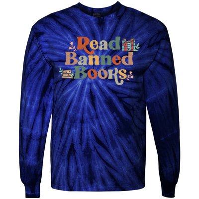 Read Banned Books Book Lover Tie-Dye Long Sleeve Shirt