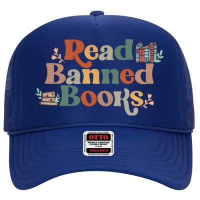 Read Banned Books Book Lover High Crown Mesh Back Trucker Hat