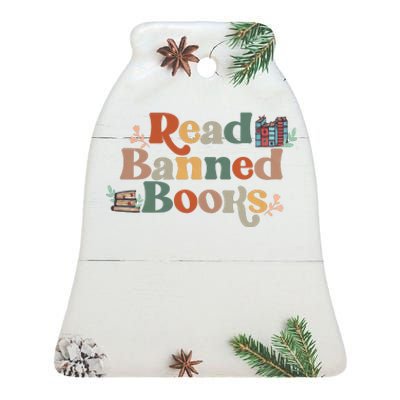 Read Banned Books Book Lover Ceramic Bell Ornament