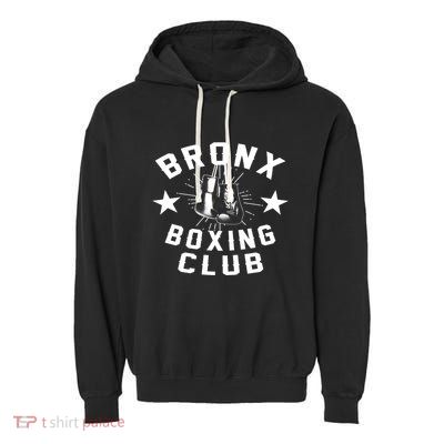 Retro Bronx Boxing Club Vintage Distressed Boxer Gift Garment-Dyed Fleece Hoodie