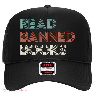 Read Banned Book High Crown Mesh Back Trucker Hat