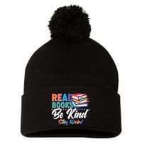 Read Books Be Kind Stay Weird Pom Pom 12in Knit Beanie