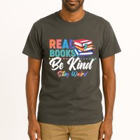 Read Books Be Kind Stay Weird Tall T-Shirt