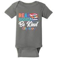 Read Books Be Kind Stay Weird Baby Bodysuit