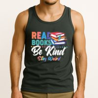 Read Books Be Kind Stay Weird Tank Top
