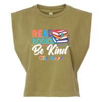 Read Books Be Kind Stay Weird Garment-Dyed Women's Muscle Tee