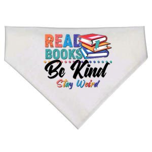 Read Books Be Kind Stay Weird USA-Made Doggie Bandana