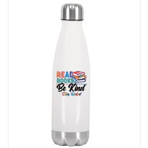 Read Books Be Kind Stay Weird Stainless Steel Insulated Water Bottle