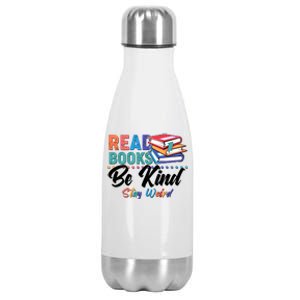 Read Books Be Kind Stay Weird Stainless Steel Insulated Water Bottle