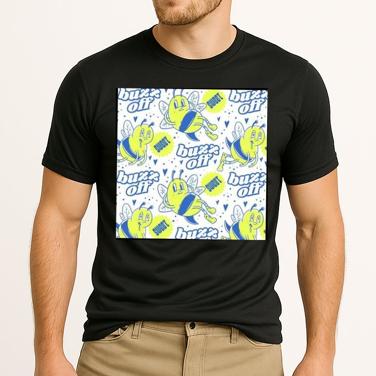 Retro Bee Buzz Off Cartoon Cooling Performance Crew T-Shirt