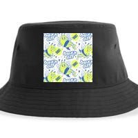 Retro Bee Buzz Off Cartoon Sustainable Bucket Hat