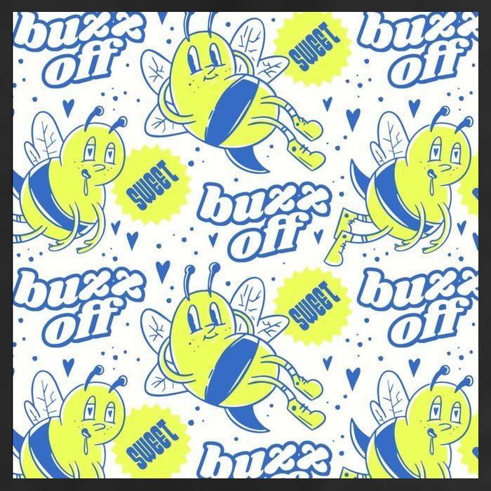 Retro Bee Buzz Off Cartoon Adult Drive Performance Visor