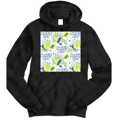Retro Bee Buzz Off Cartoon Tie Dye Hoodie