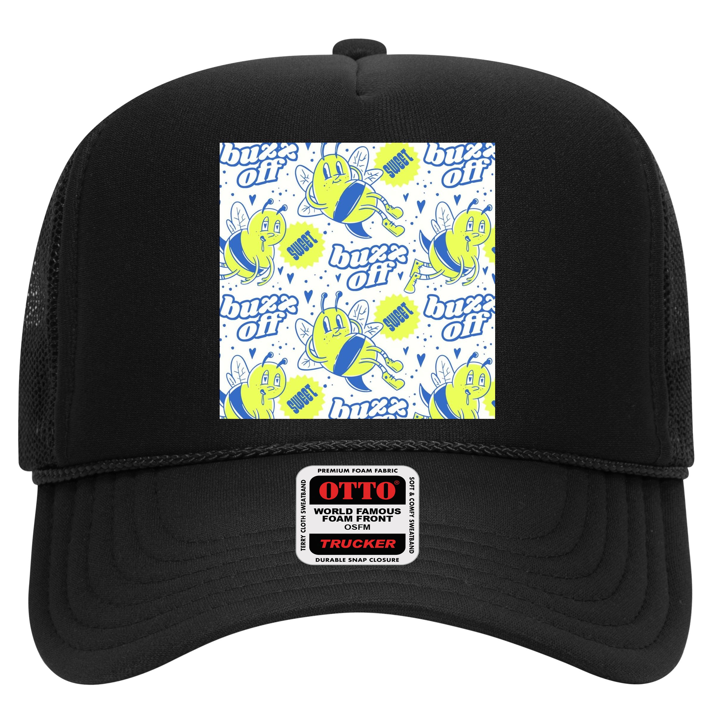 Retro Bee Buzz Off Cartoon Hat