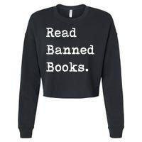 Read Banned Book Funny Reading For Readers Gift Cropped Pullover Crew