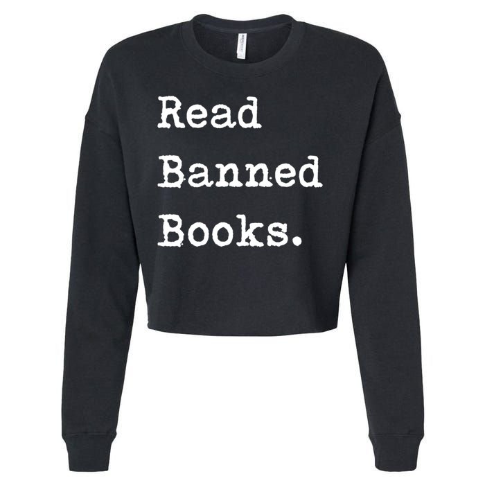 Read Banned Book Funny Reading For Readers Gift Cropped Pullover Crew