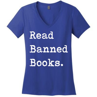 Read Banned Book Funny Reading For Readers Gift Women's V-Neck T-Shirt