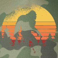 Retro Bigfoot Believer Silhouette Sasquatch Hide And Seek Legacy Tie Dye Trucker Hat