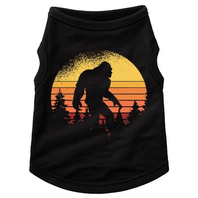 Retro Bigfoot Believer Silhouette Sasquatch Hide And Seek Doggie Tank