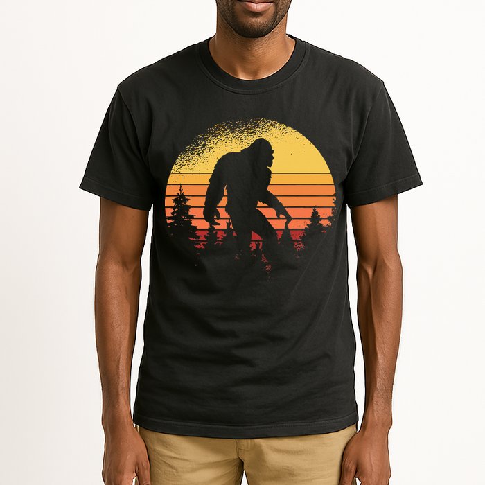 Retro Bigfoot Believer Silhouette Sasquatch Hide And Seek Tall T-Shirt