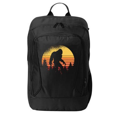 Retro Bigfoot Believer Silhouette Sasquatch Hide And Seek City Backpack