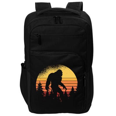 Retro Bigfoot Believer Silhouette Sasquatch Hide And Seek Impact Tech Backpack