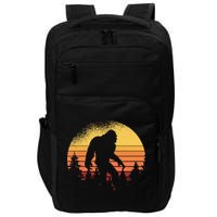 Retro Bigfoot Believer Silhouette Sasquatch Hide And Seek Impact Tech Backpack