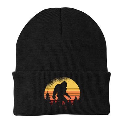 Retro Bigfoot Believer Silhouette Sasquatch Hide And Seek Beanie