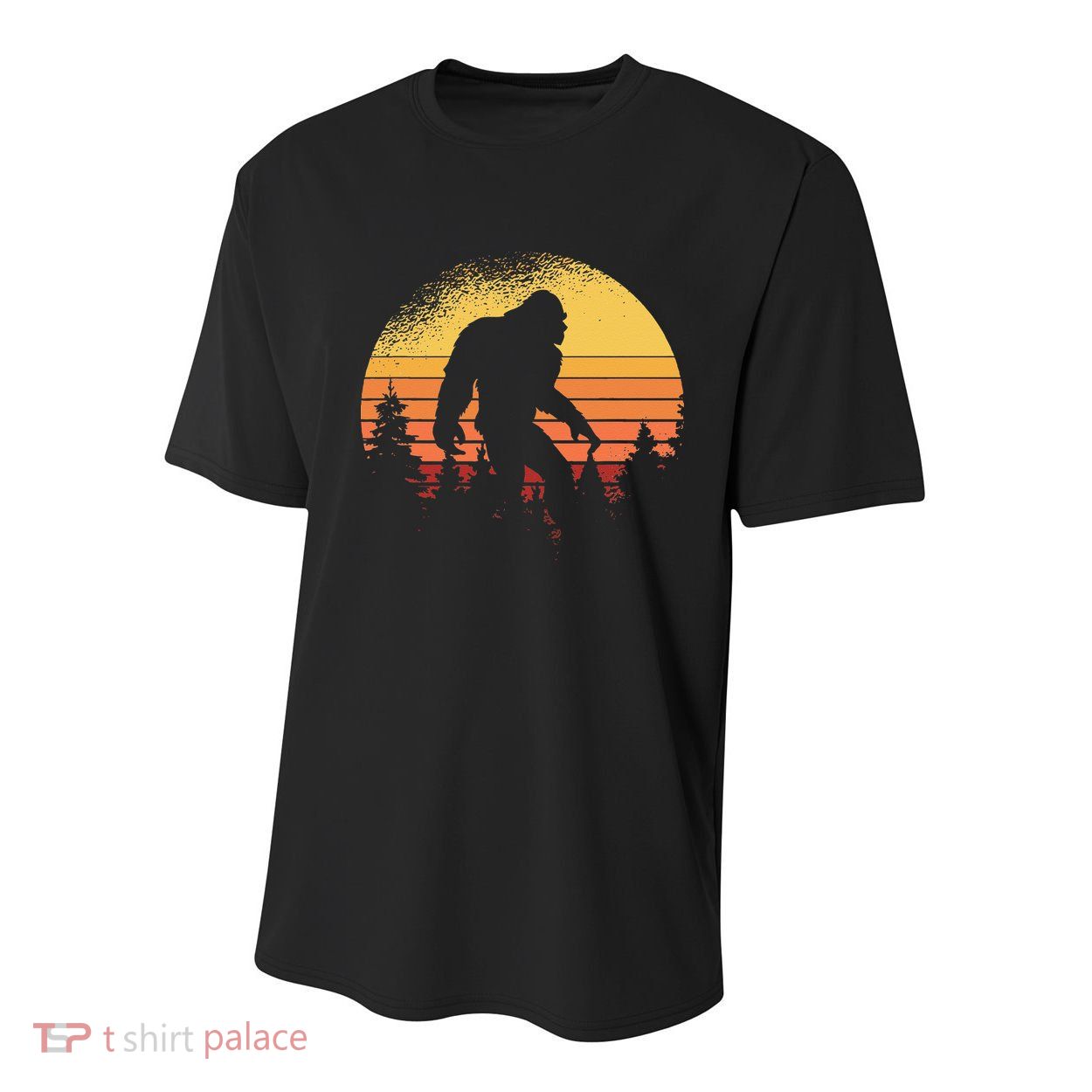 Retro Bigfoot Believer Silhouette Sasquatch Hide And Seek Youth Performance Sprint T-Shirt