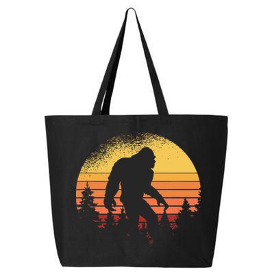 Retro Bigfoot Believer Silhouette Sasquatch Hide And Seek 25L Jumbo Tote