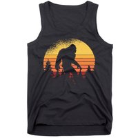 Retro Bigfoot Believer Silhouette Sasquatch Hide And Seek Tank Top